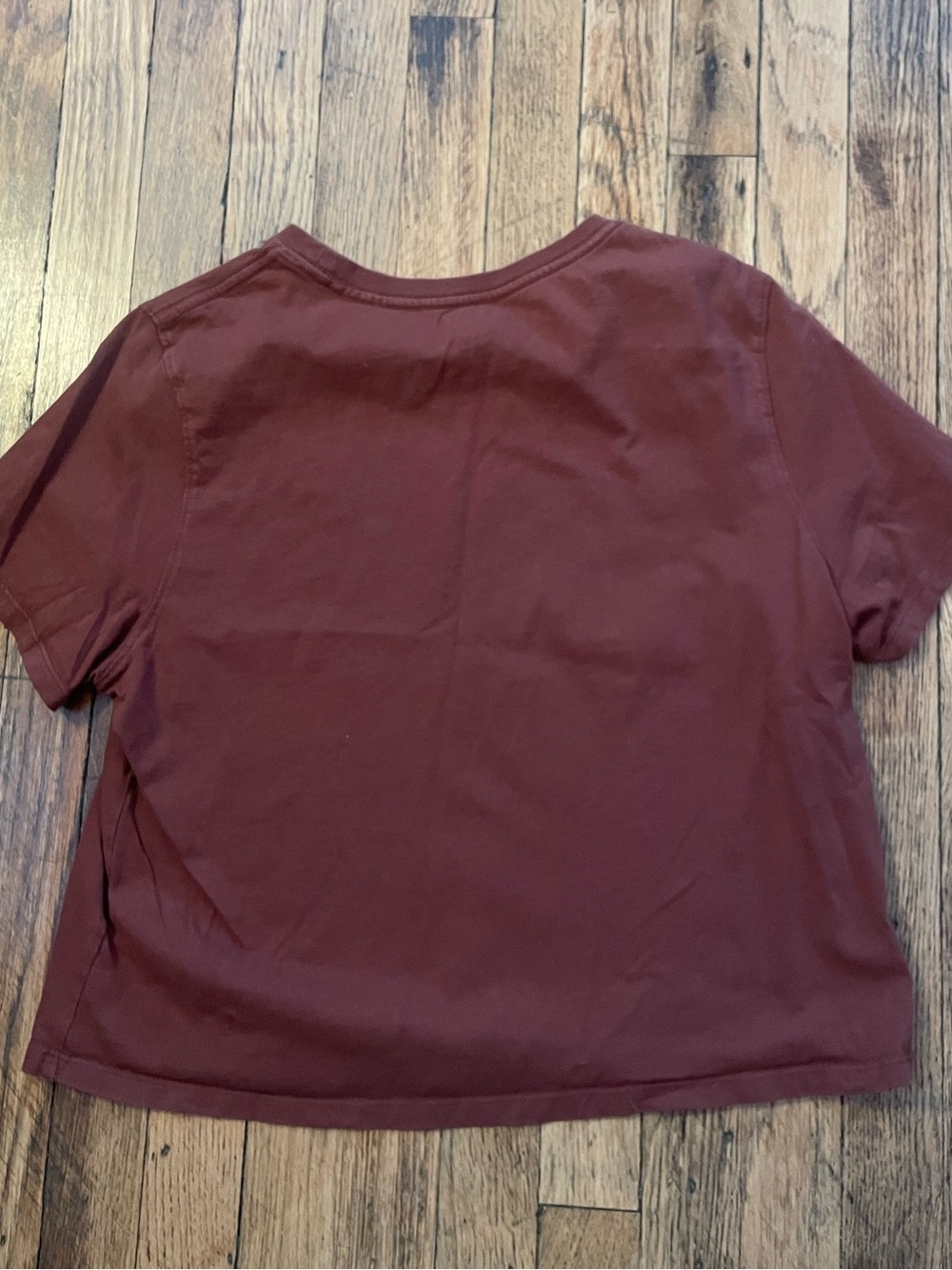 Quince Cropped Tee, Redwood Brown, Size Large - Picture 2 of 4